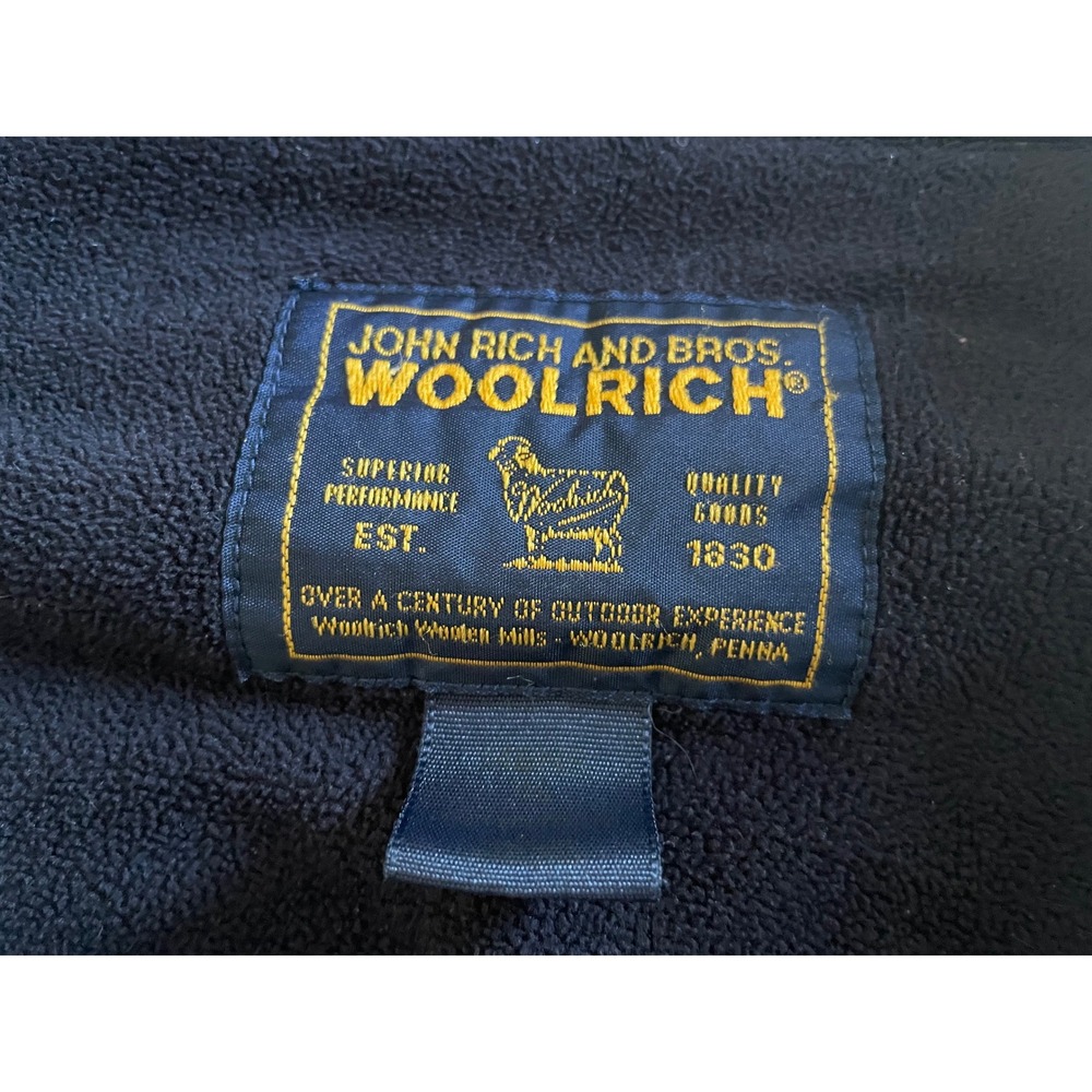 VTG Woolrich Mens Fleece Shirt Jacket Tan Khaki Button Up L Large *READ* - Picture 2 of 14